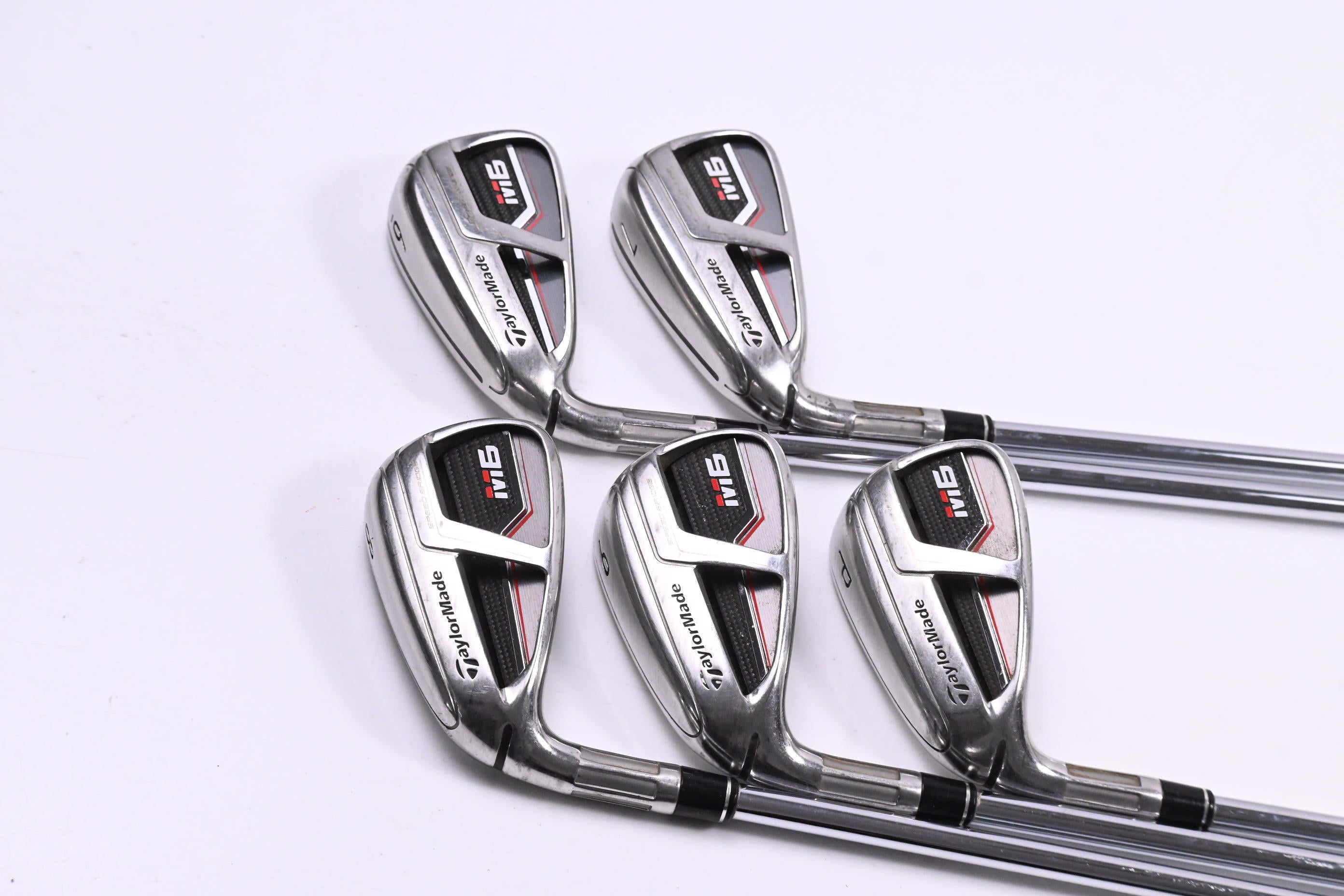 Left Hand Taylormade M6 Irons / 6-PW / Regular Flex KBS MAX 85 Shafts