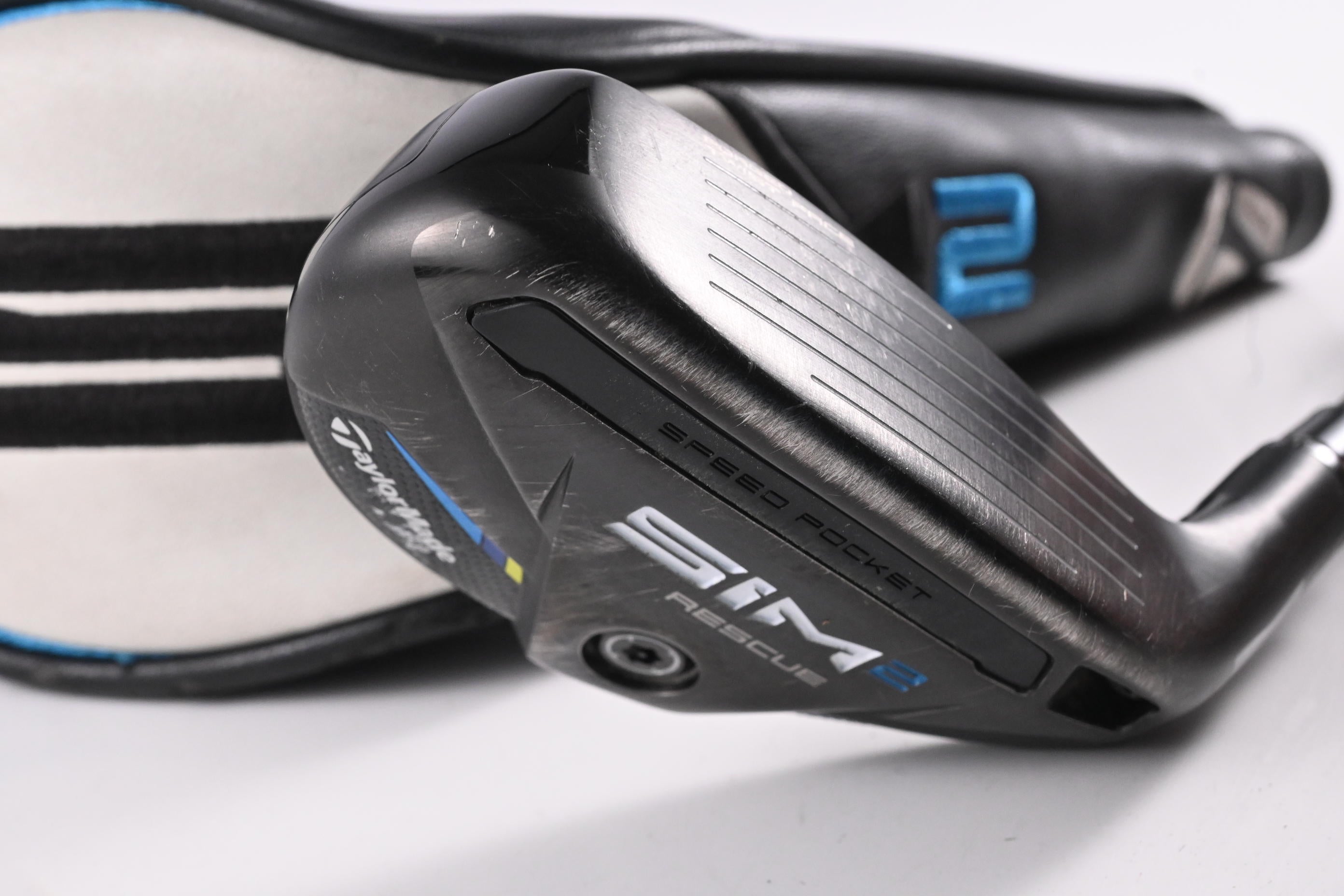 Taylormade SIM2 #2 Hybrid / 17 Degree / Stiff Flex Tensei AV Raw Blue 80 Shaft