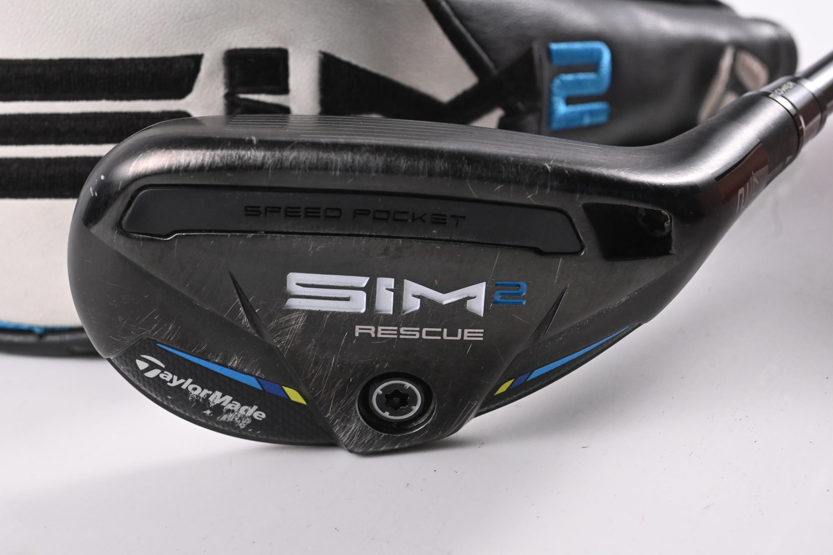 Taylormade SIM2 #2 Hybrid / 17 Degree / Stiff Flex Tensei AV Raw Blue 80 Shaft