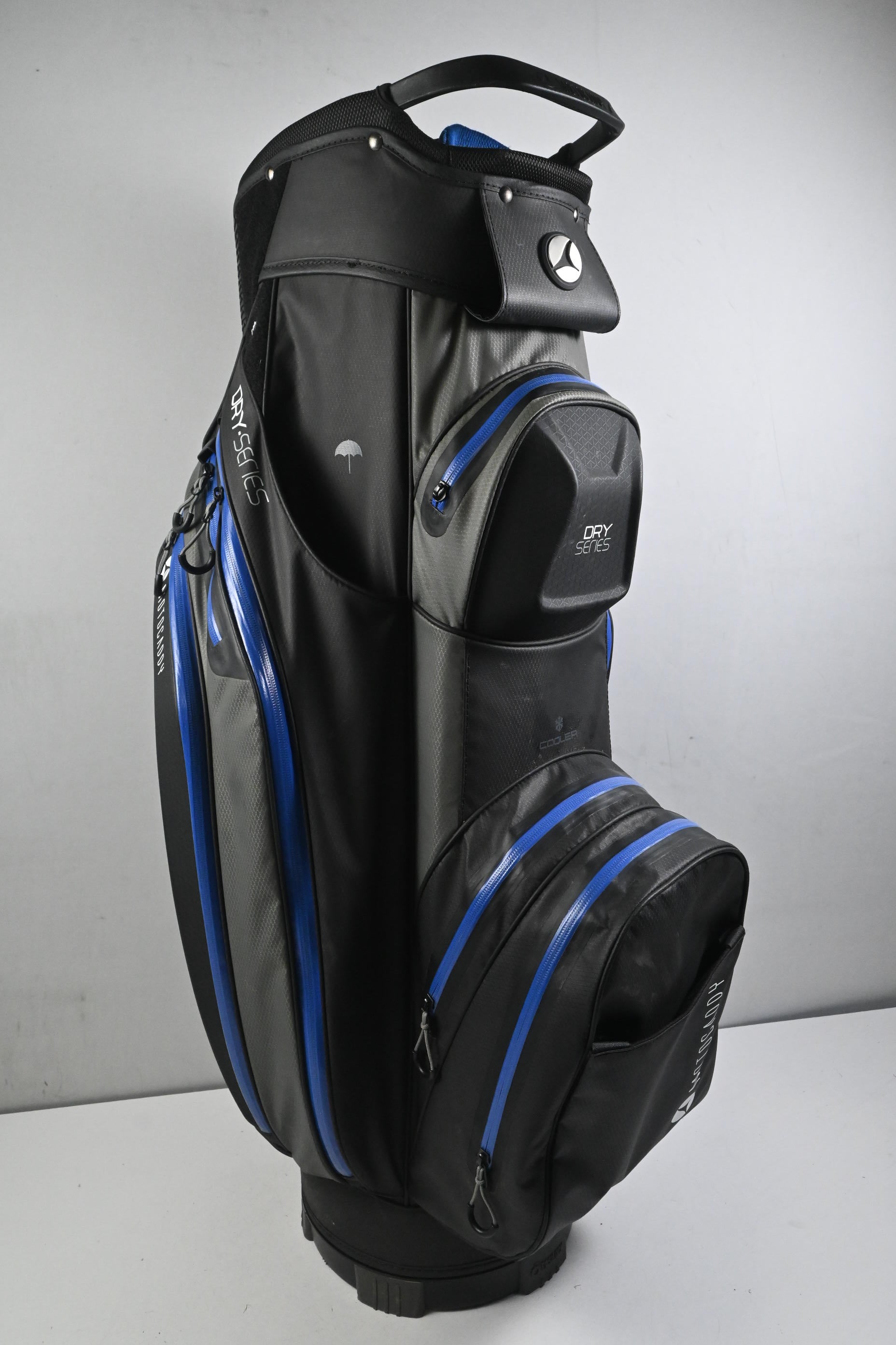 Motocaddy Dry Series Cart Bag / 14-Way Divider / Black & Blue