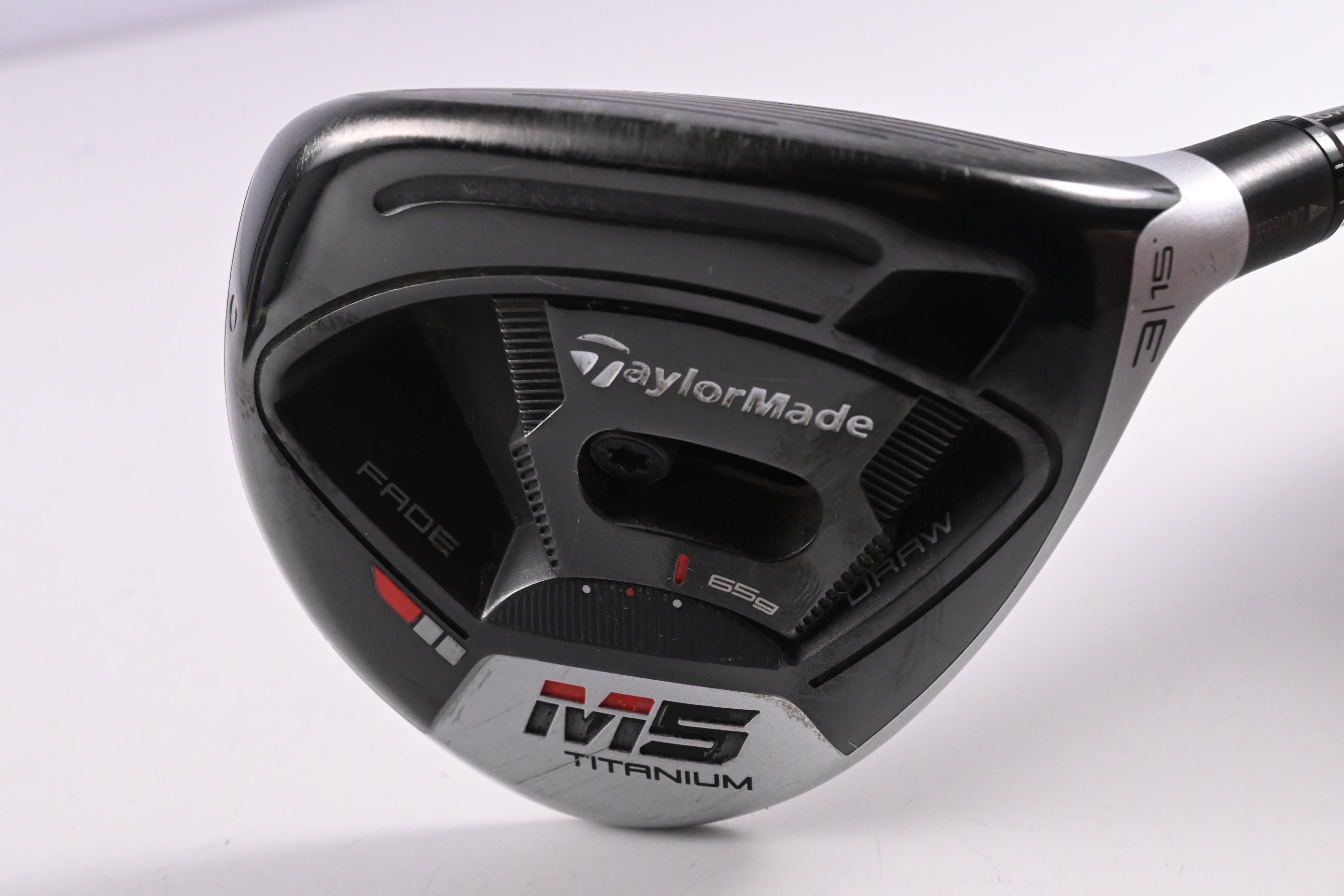 Taylormade M5 Titanium #3 Wood / 15 Degree / Stiff Flex HZRDUS Black 75 Shaft