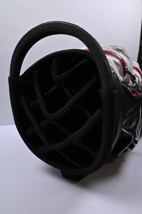 Motocaddy Dry Series Cart Bag / 14-Way Divider / White, Black & Red