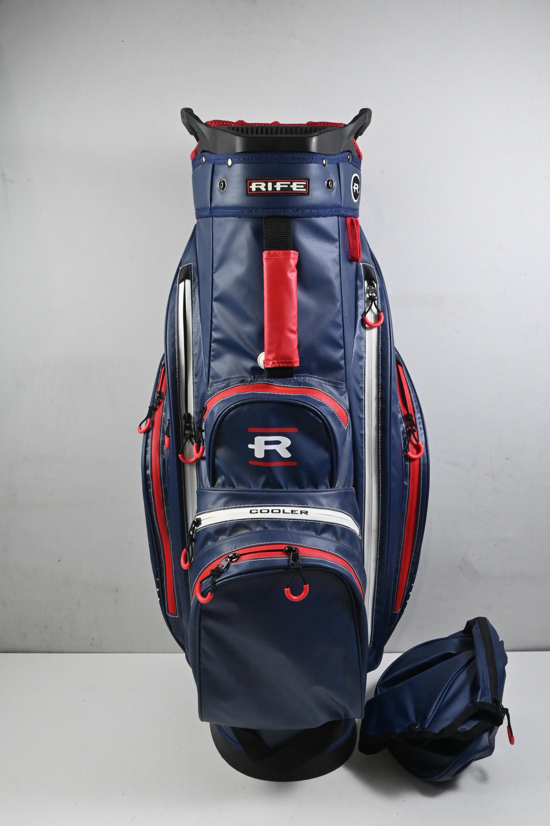 Rife Waterproof Design Cart Bag / 15-Way Divider / Blue, White & Red
