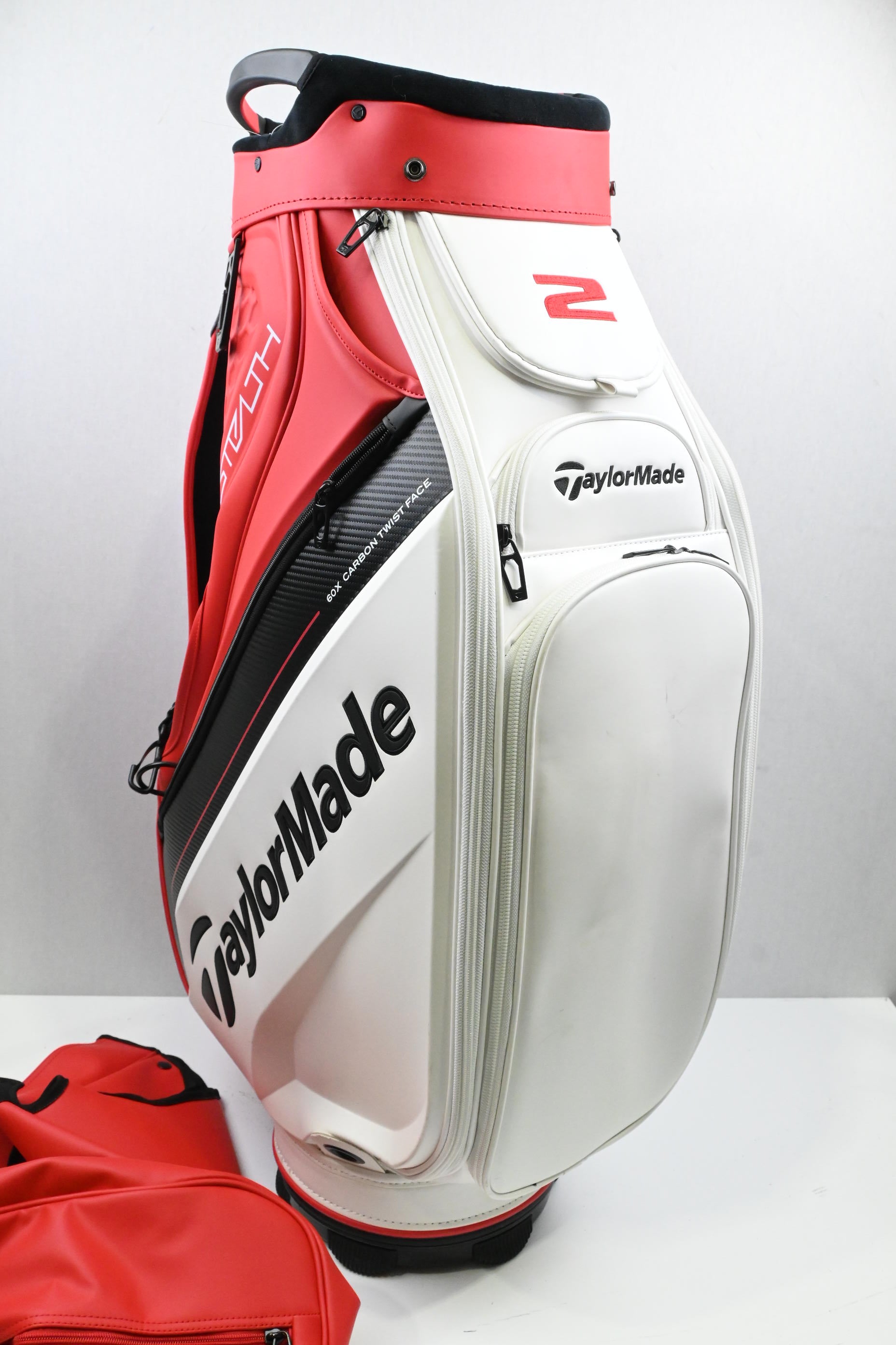 Taylormade Stealth Tour Bag / 6 Way Divider / Red, White & Black