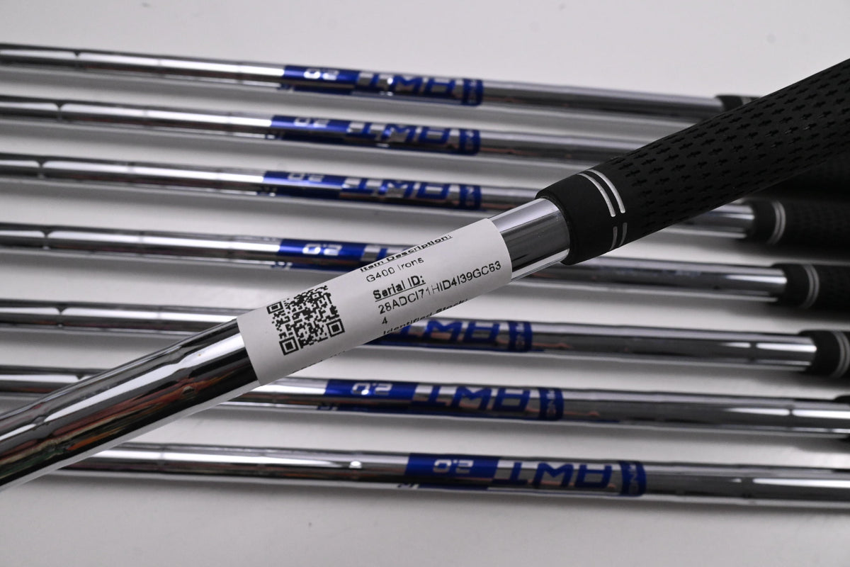 Ping G400 Irons / 5-PW+UW+SW / Green Dot / Regular Flex Ping AWT 2.0 Shaft