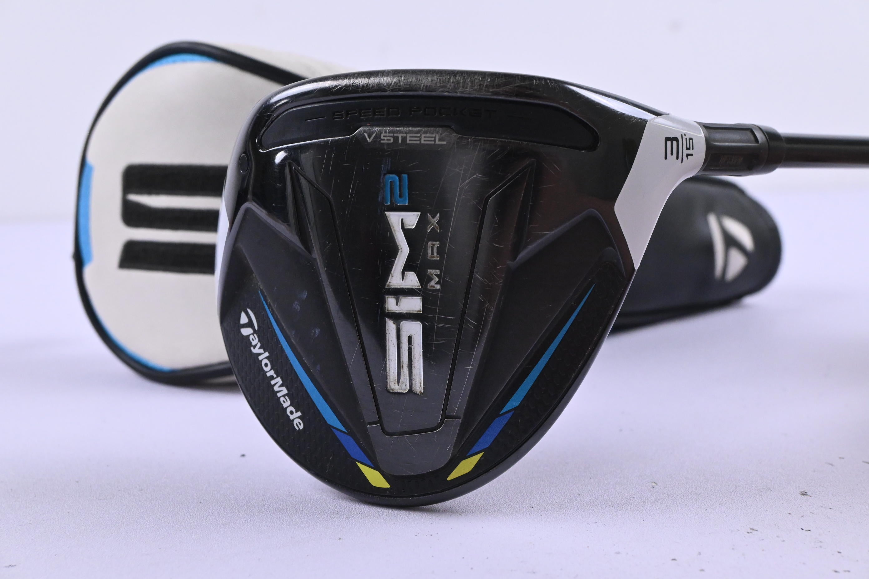 Taylormade SIM2 Max #3 Wood / 15 Degree / Stiff Flex HZRDUS Smoke Black RDX 70
