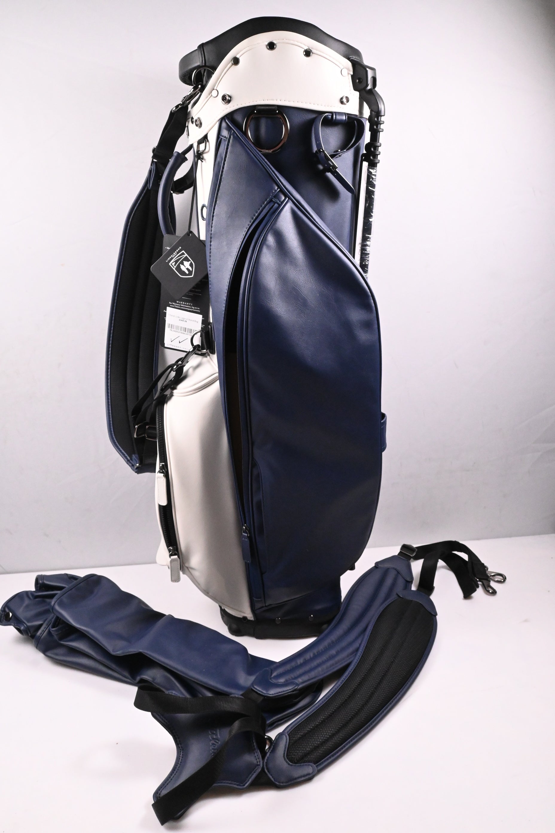Titleist Links Legend Stand Bag / 4-Way Divider / White, Navy