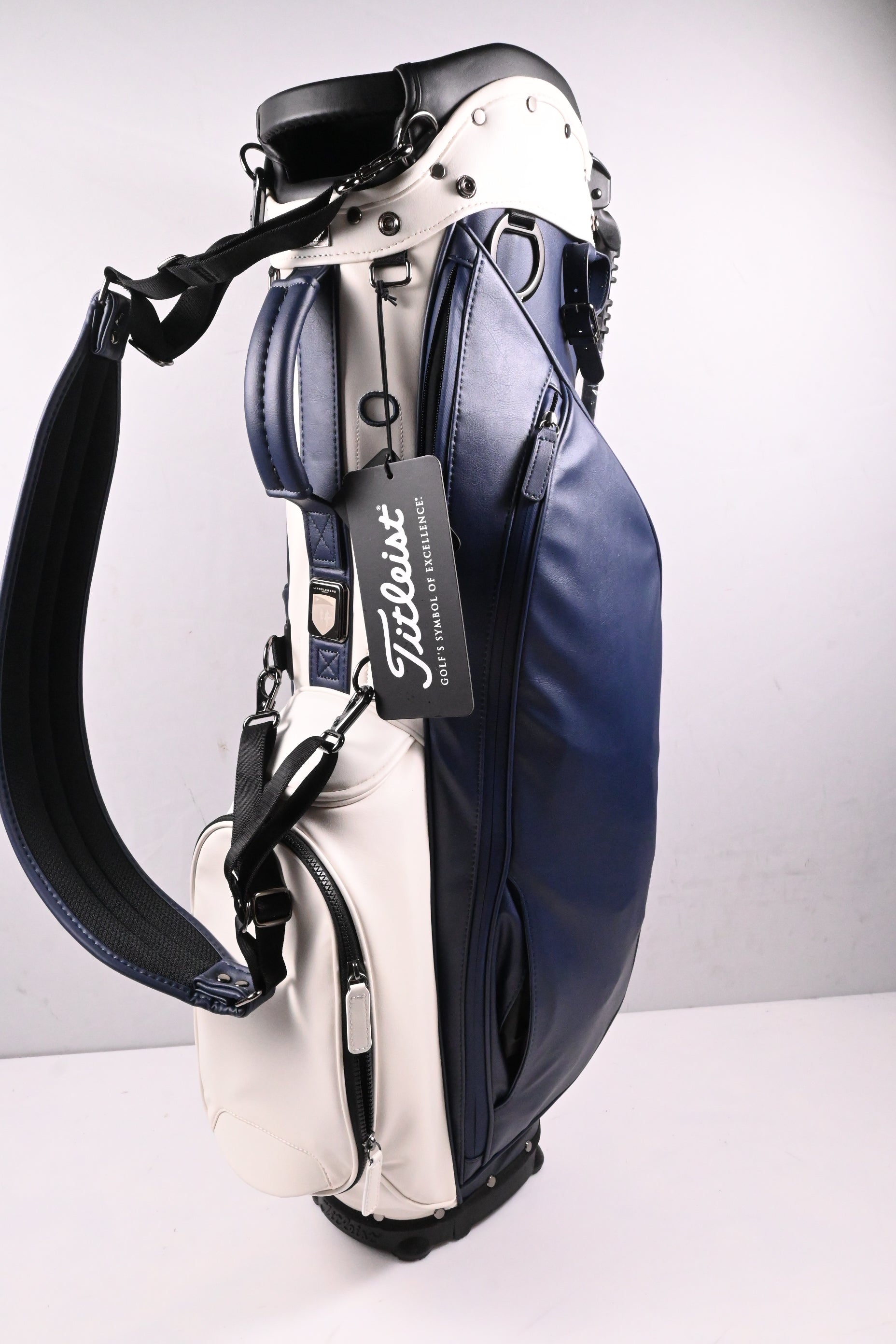 Titleist Links Legend Stand Bag / 4-Way Divider / White, Navy