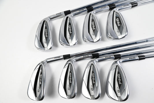 Ping G425 Irons / 5-PW+GW+SW / White Dot / Stiff Flex Ping AWT 2.0 Steel Shafts