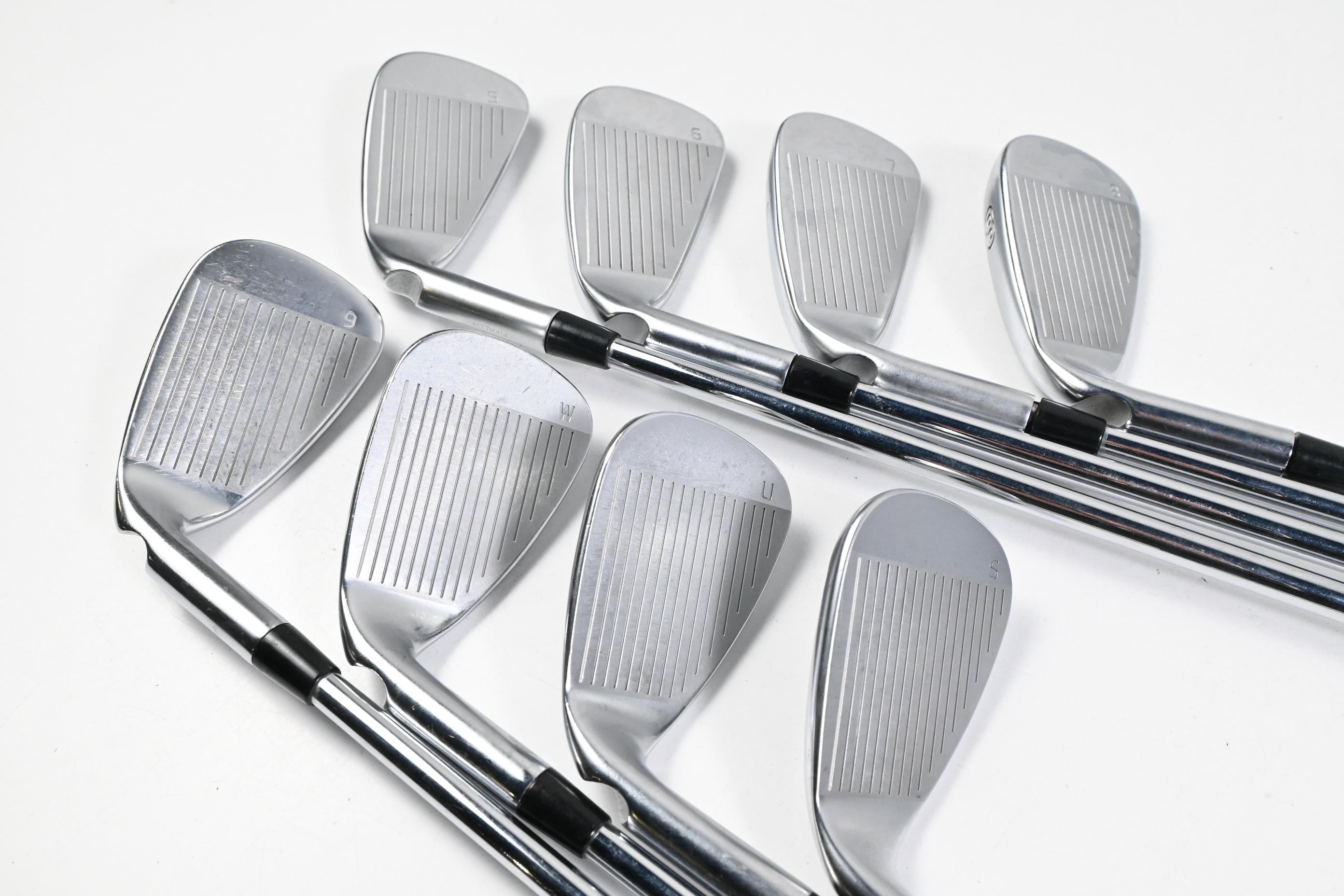 Ping G425 Irons / 5-PW+GW+SW / White Dot / Stiff Flex Ping AWT 2.0 Steel Shafts