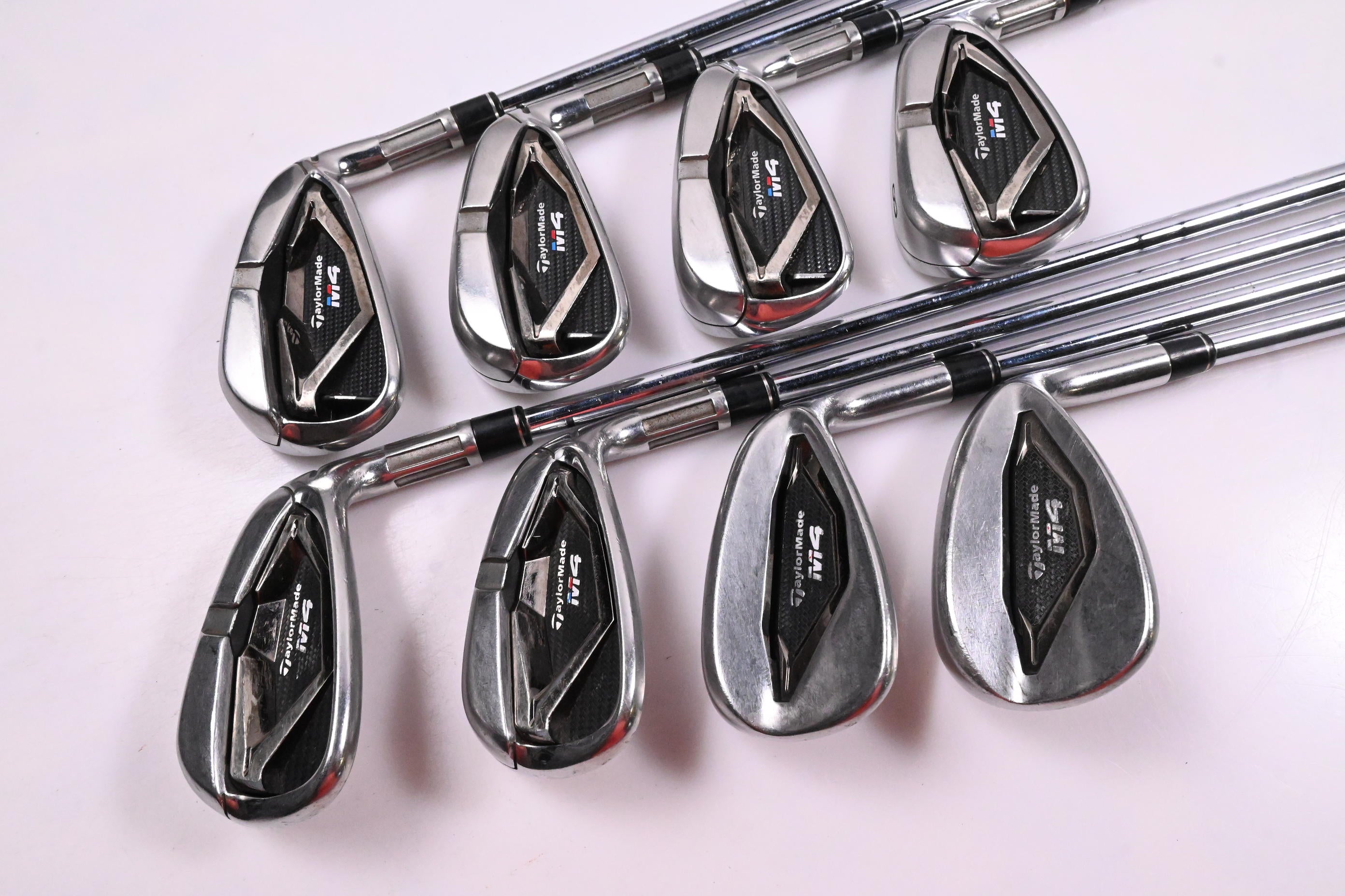 Taylormade M4 Irons / 5-PW+AW+SW / Regular Flex KBS MAX 85 Shafts
