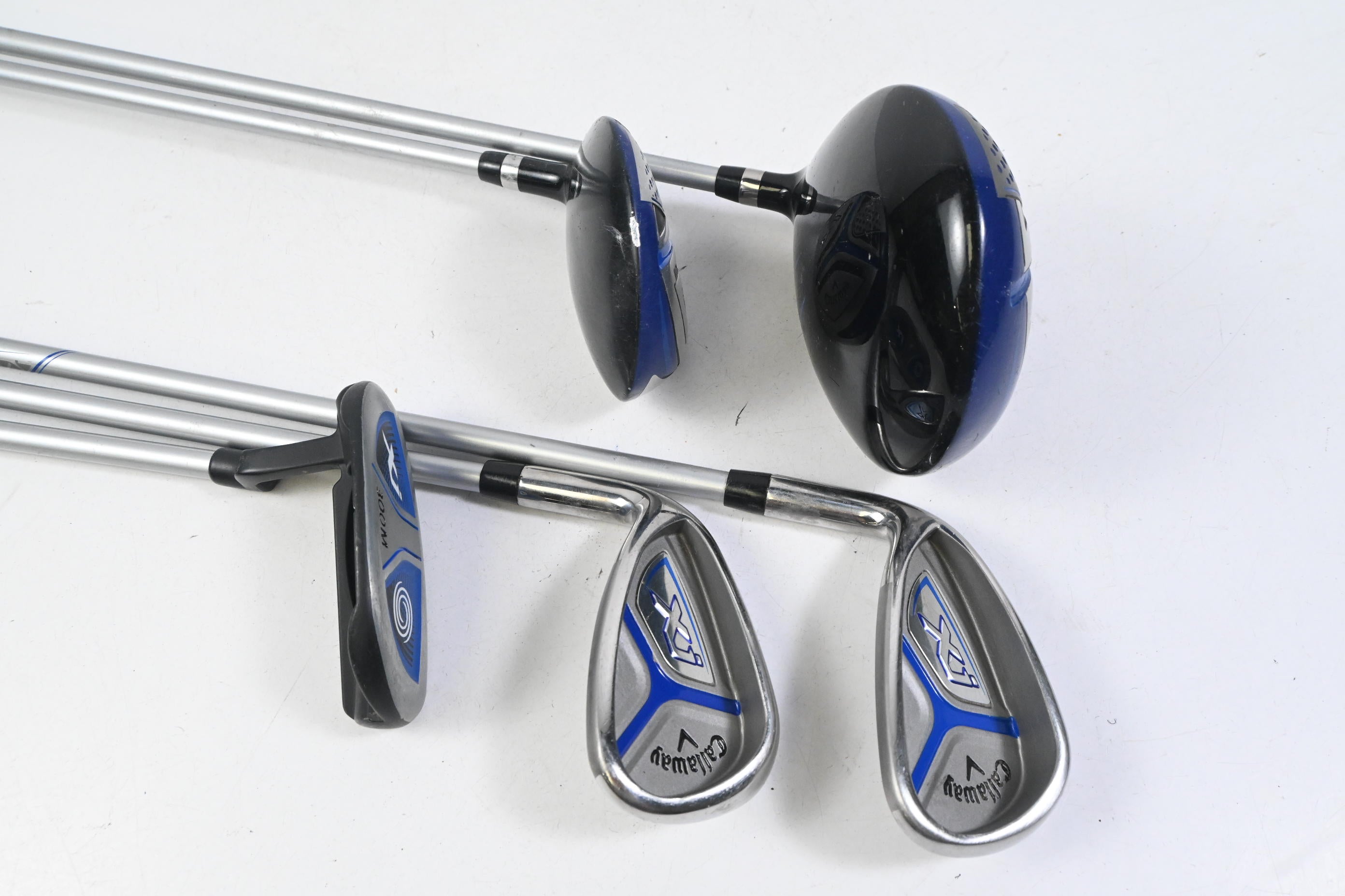 Junior Left Hand Callaway Xj Package Set / Woods, Irons, Putter, Bag