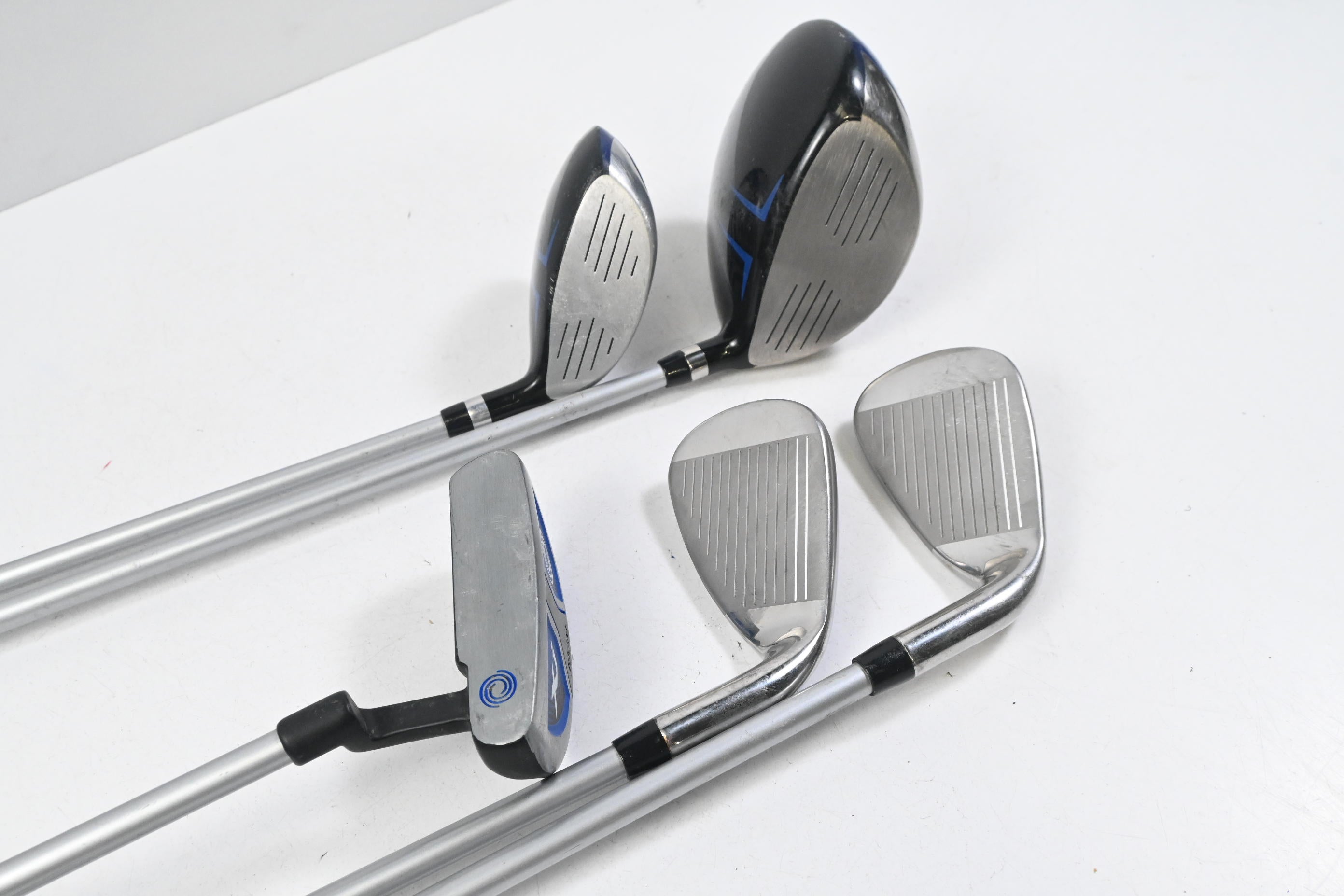 Junior Left Hand Callaway Xj Package Set / Woods, Irons, Putter, Bag