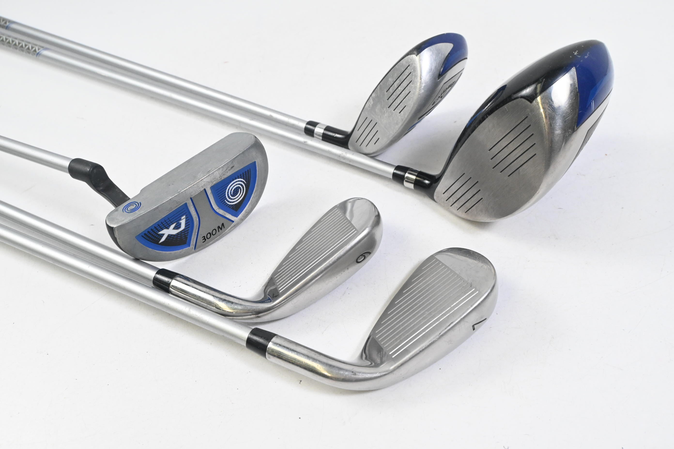 Junior Left Hand Callaway Xj Package Set / Woods, Irons, Putter, Bag