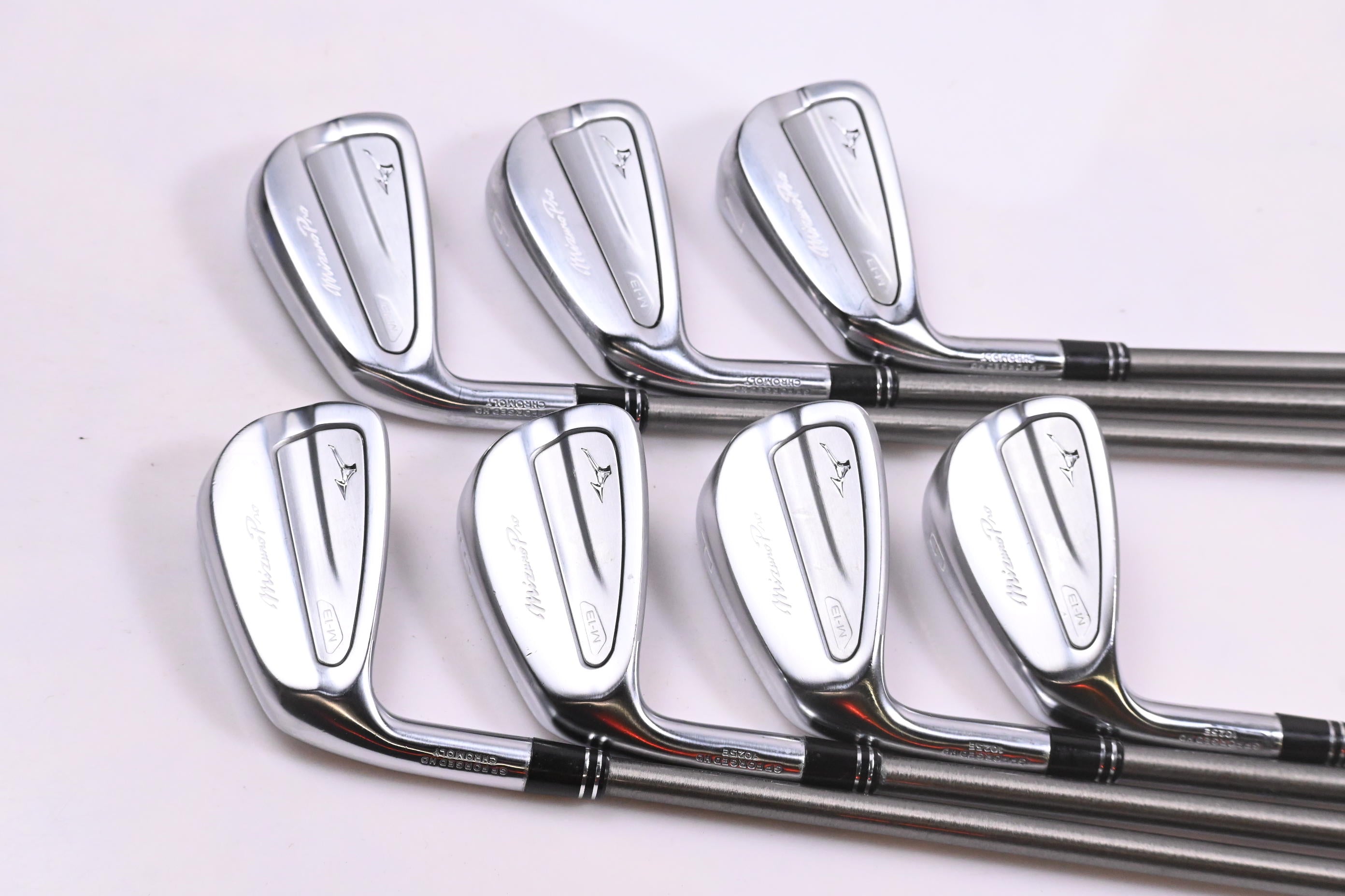 Left Hand Mizuno Pro M-13 Irons / 5-PW+GW / Regular Flex SteelFiber i80cw Shafts