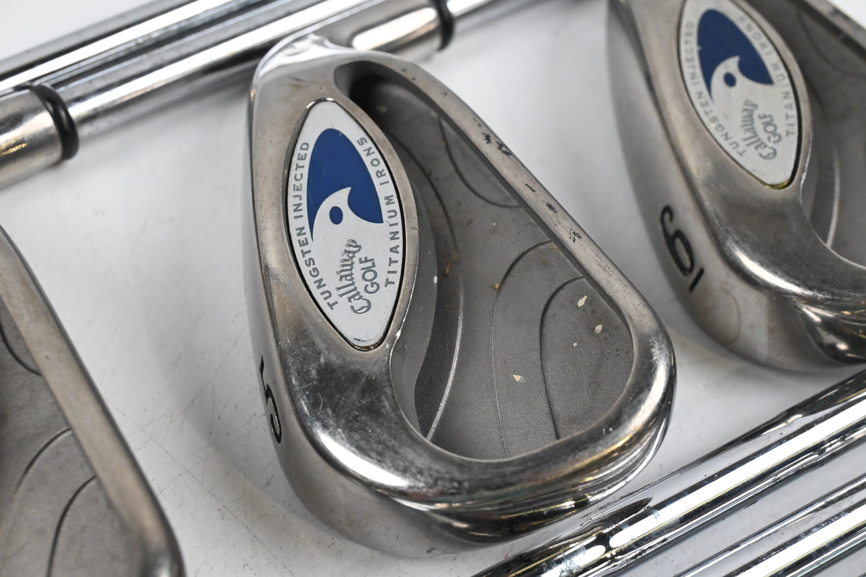 Callaway Hawk Eye Tungsten Titanium Irons / 3-PW+SW / Regular Flex Steel Shafts