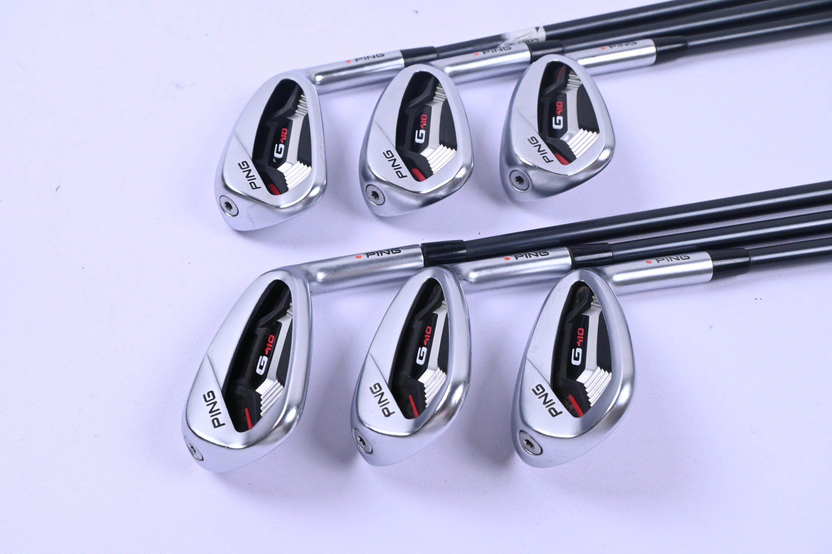 Ping G410 Irons / 7-PW+SW+LW / Orange Dot / Regular Flex Ping Alta CB Red Shafts