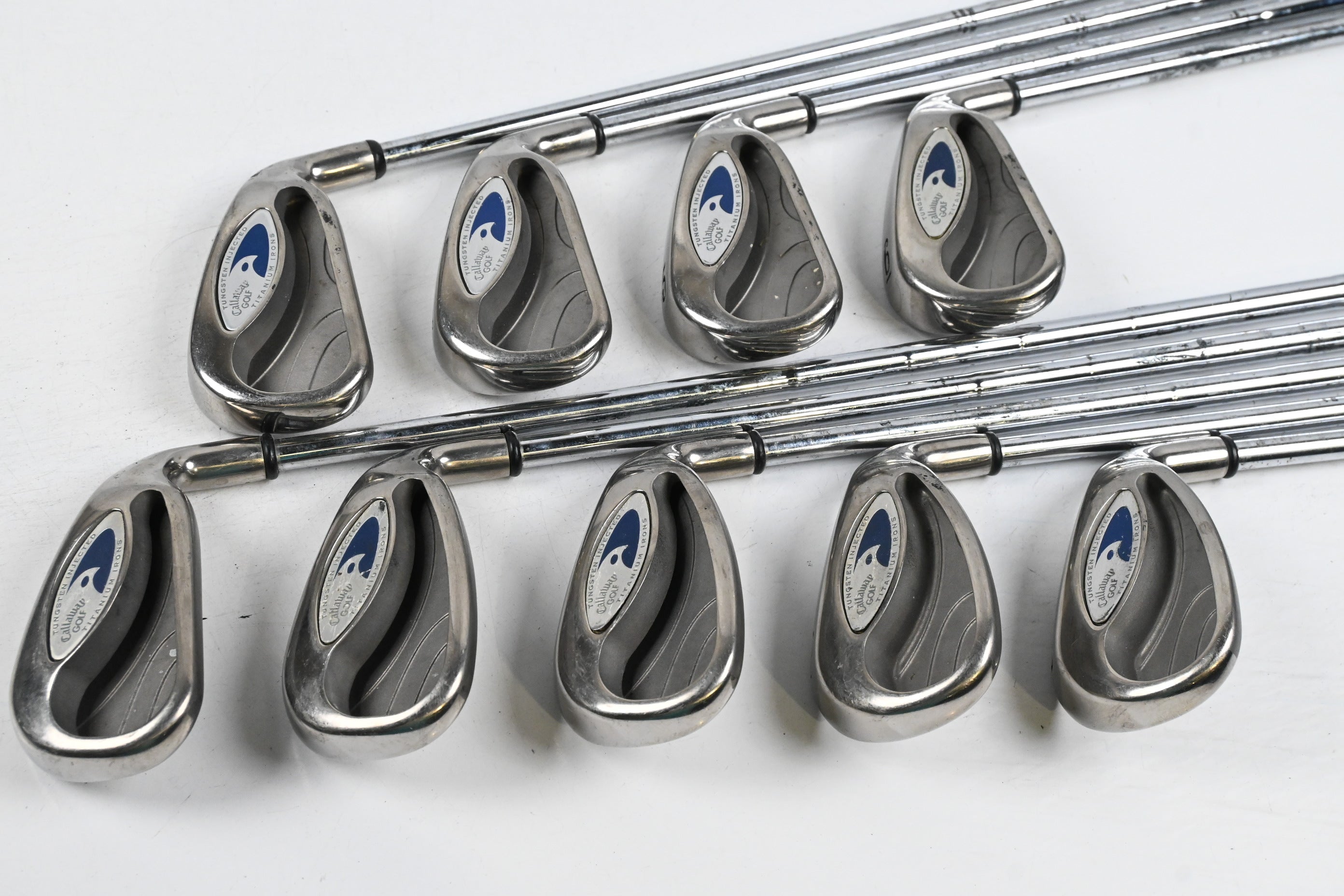 Callaway Hawk Eye Tungsten Titanium Irons / 3-PW+SW / Regular Flex Steel Shafts