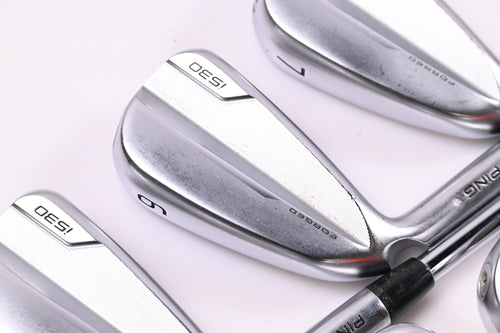 Left Hand Ping i530 Irons / 5-PW+GW / Silver Dot / Stiff Flex Dynamic Gold Mid