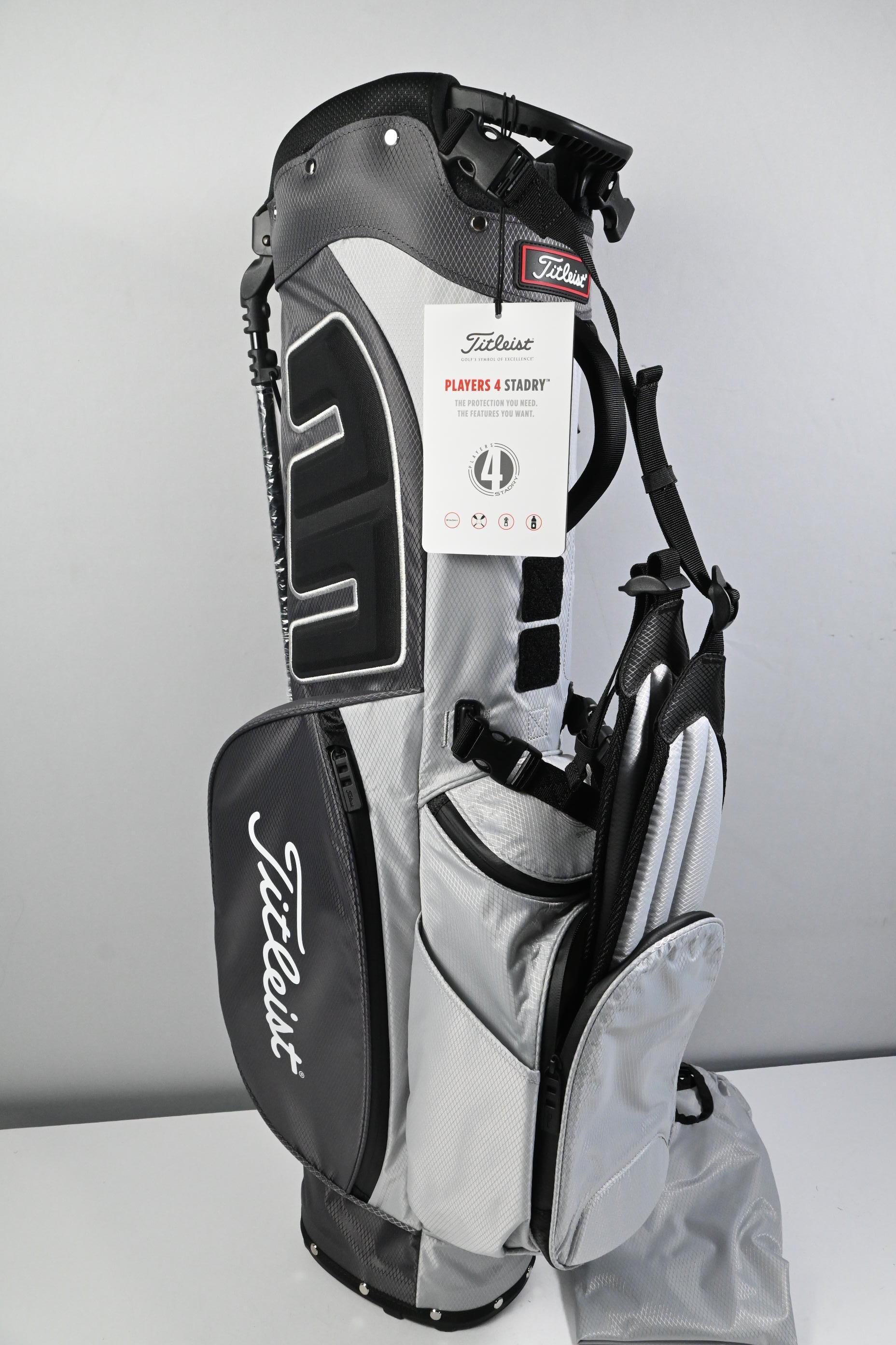 Titleist Players 4 StaDry Stand Bag / 4-Way Divider / Grey, Silver