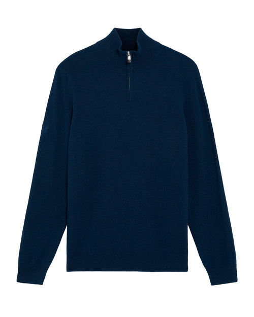 Lyle & Scott Embroidered Lambwool Blend Quarter Zip Jumper