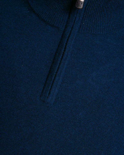 Lyle & Scott Embroidered Lambwool Blend Quarter Zip Jumper
