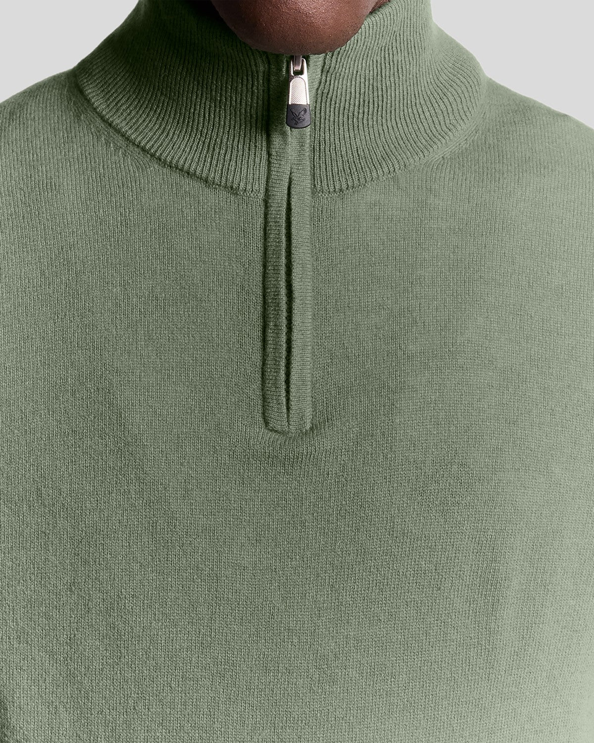 Lyle & Scott Embroidered Lambwool Blend Quarter Zip Jumper