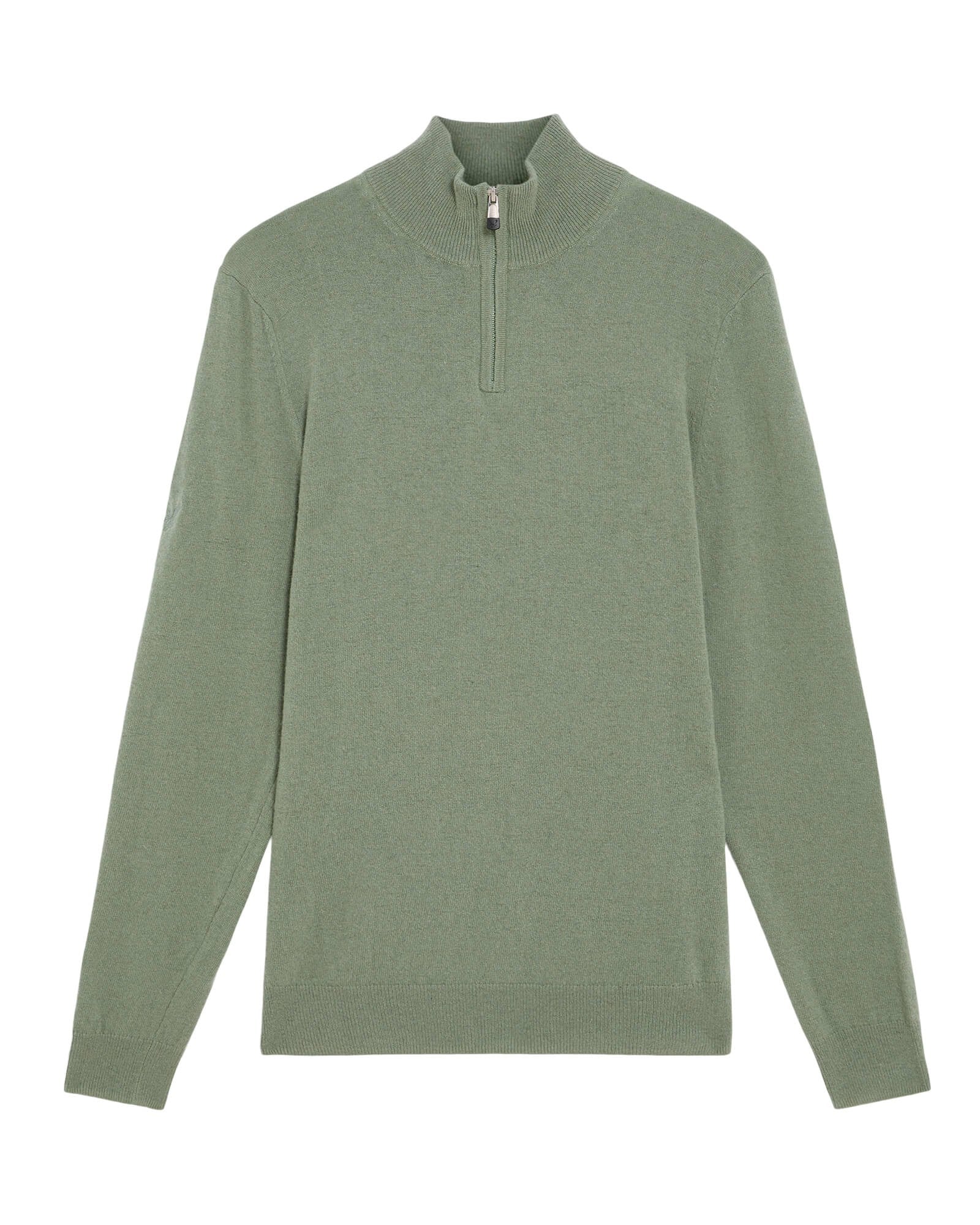 Lyle & Scott Embroidered Lambwool Blend Quarter Zip Jumper