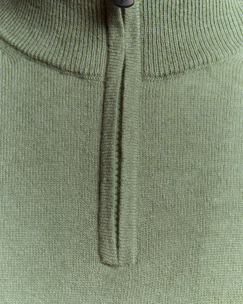 Lyle & Scott Embroidered Lambwool Blend Quarter Zip Jumper