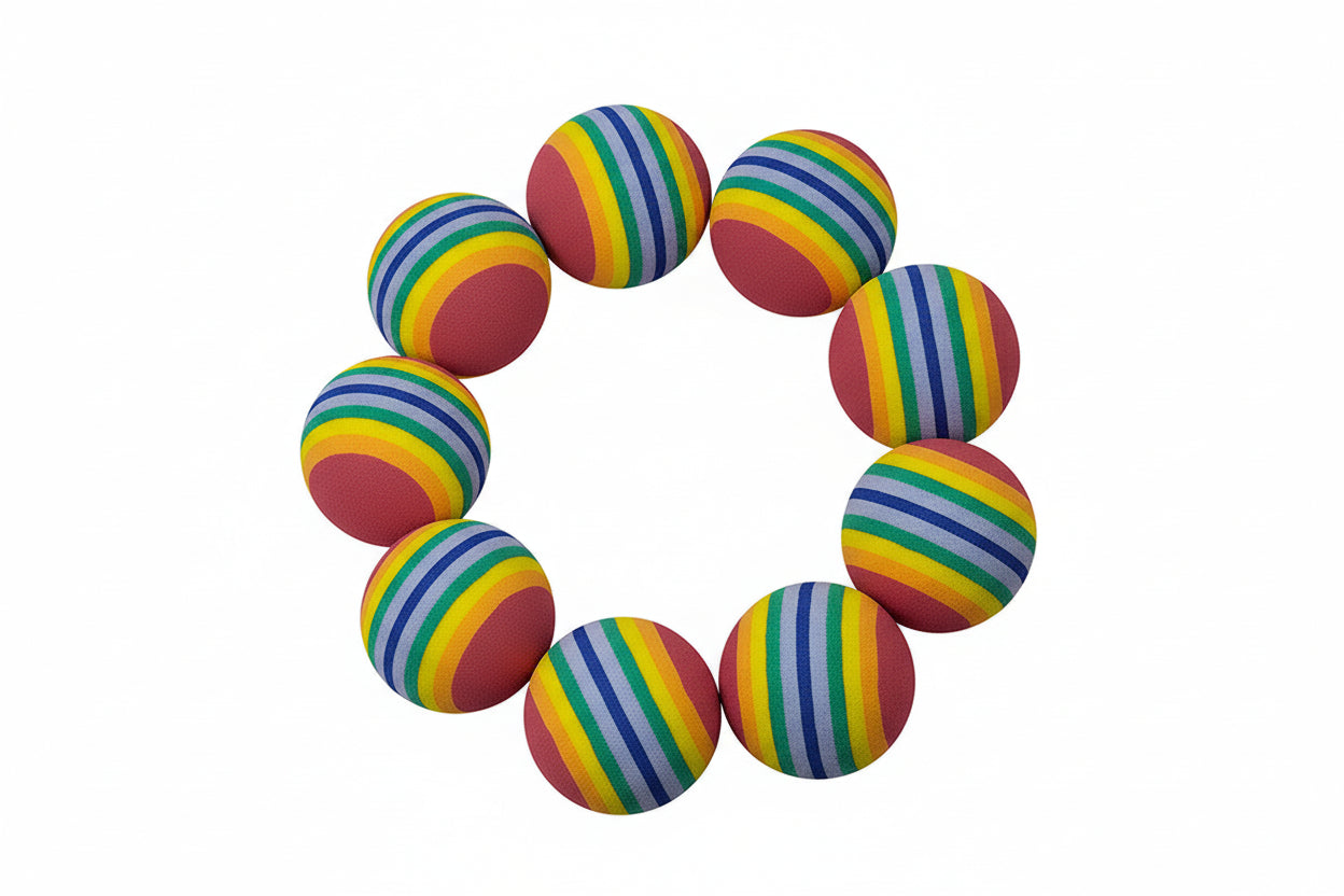 Brand Fusion Practice Foamballs - Striped (x9)