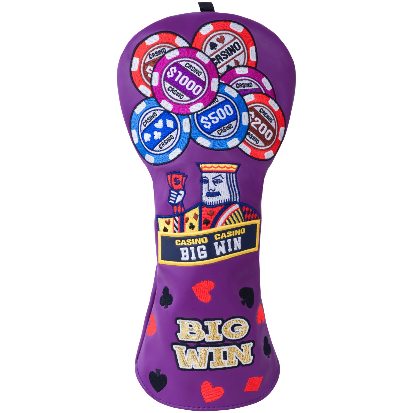 "Purple Poker BIGWIN" Driver Headcover