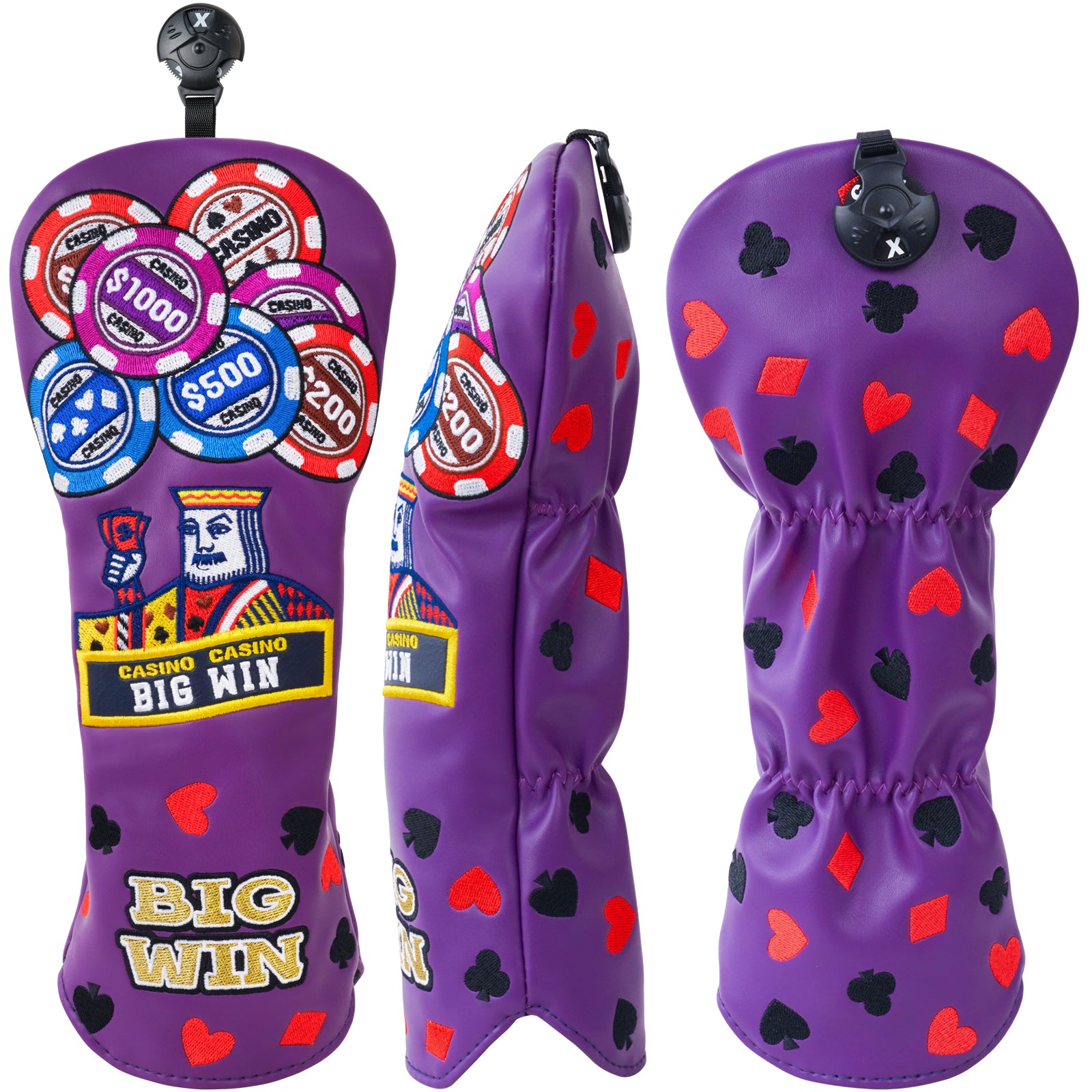 "Purple Poker BIGWIN" Fairway Headcover