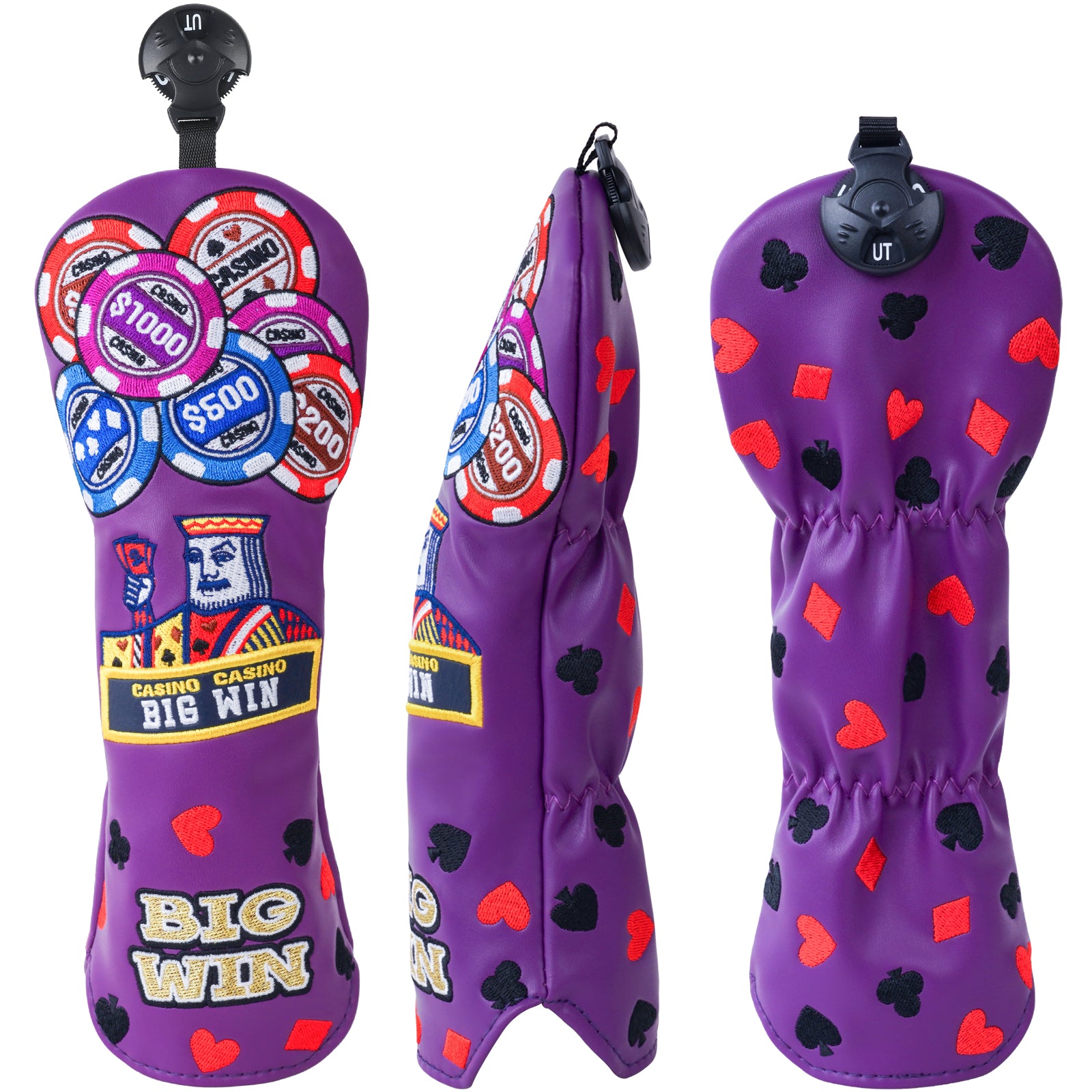 "Purple Poker BIGWIN" Hybrid Headcover