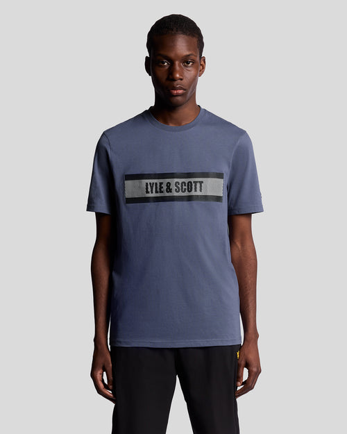 Lyle & Scott Stripe Logo Graphic T-Shirt