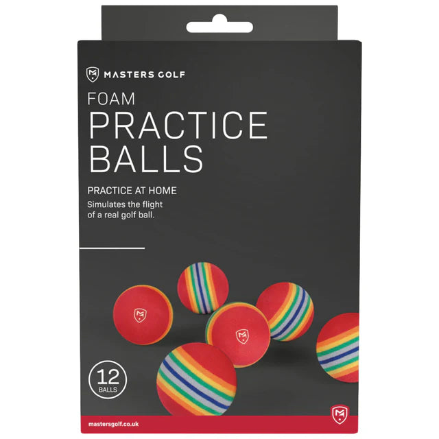 Masters Striped Foam Practice Balls Pack 12