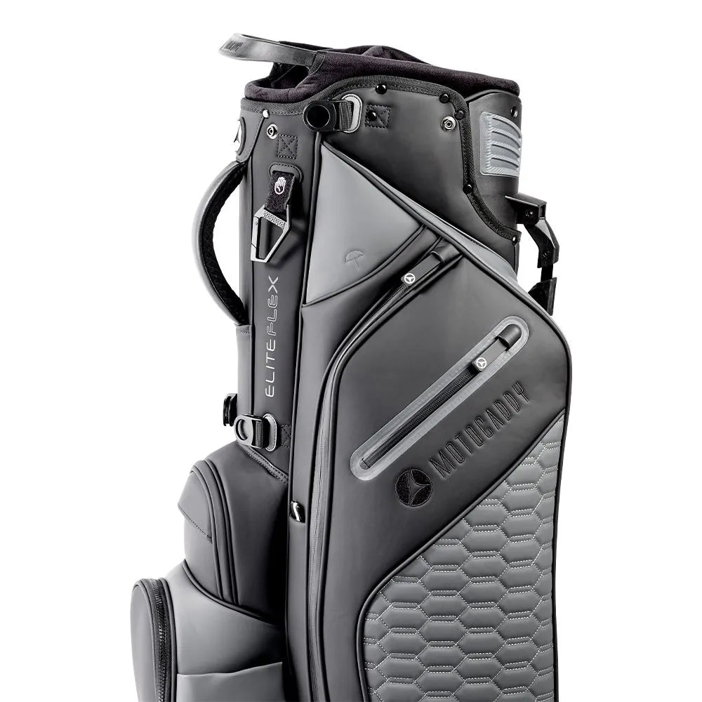 Motocaddy EliteFLEX Hybrid 2025 Stand Bag / 14-Way Divider / Black & Grey